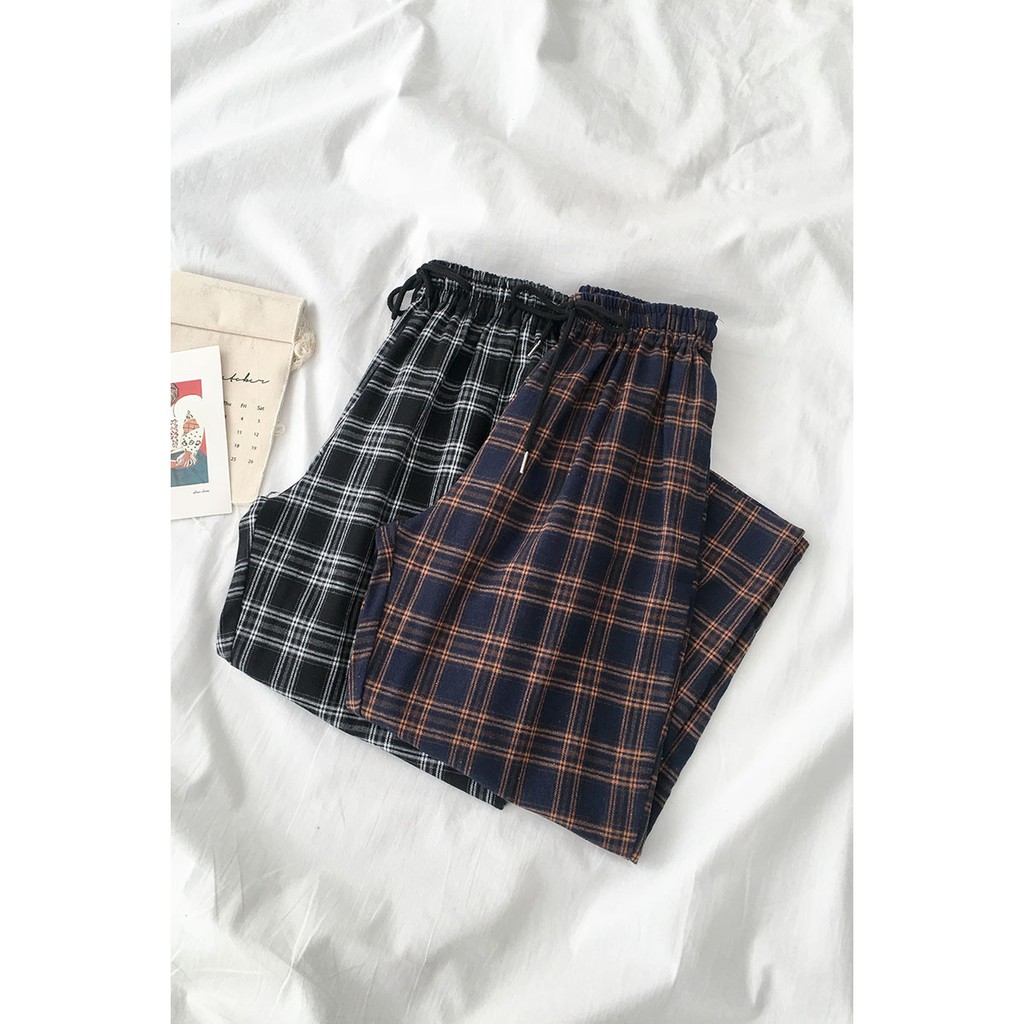 Order | Quần kẻ sọc dáng suông retro H1132 | BigBuy360 - bigbuy360.vn