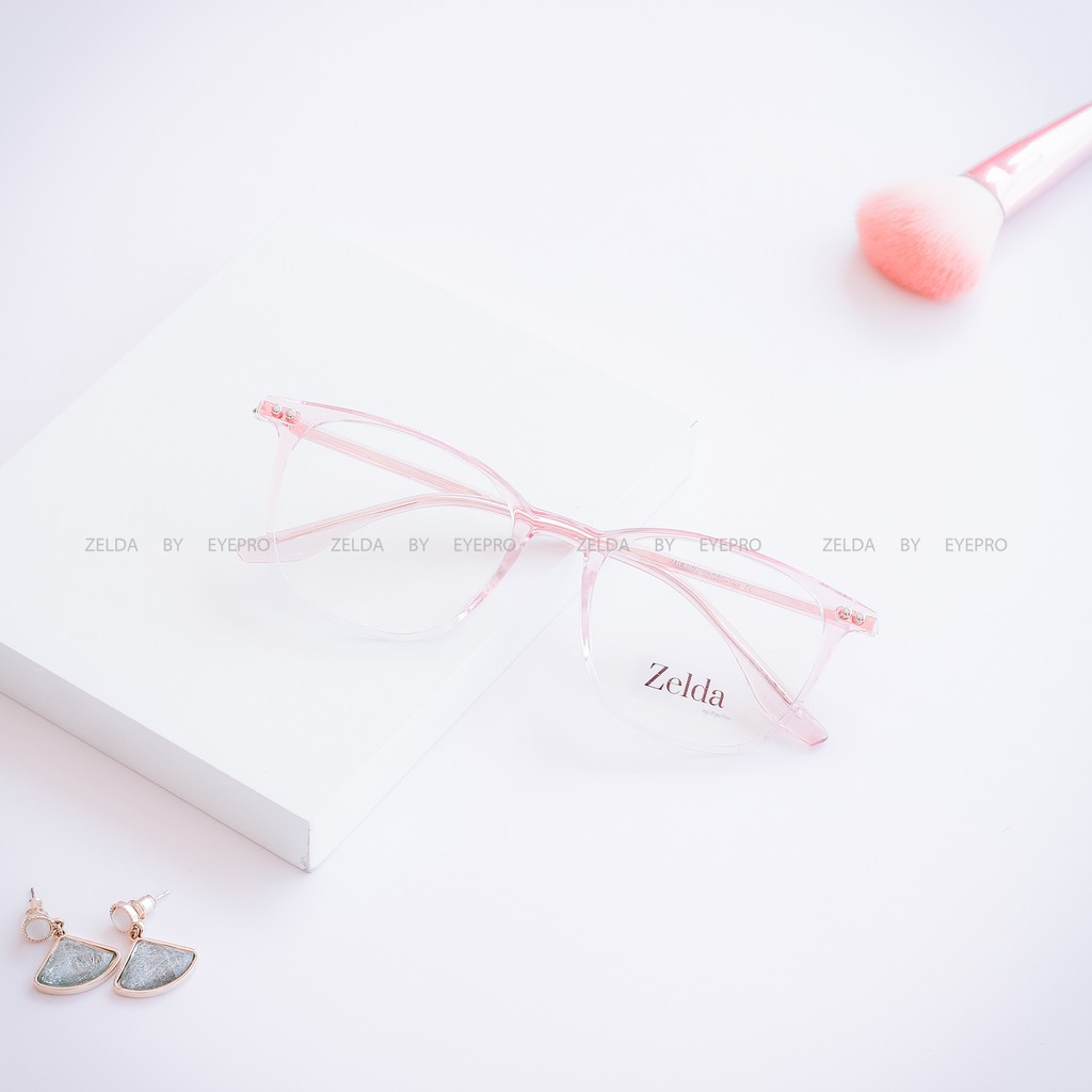 Gọng cận nữ, gọng kính nhựa dẻo cốt kim loại, mắt kính chống ánh sáng xanh, đổi màu Z8876G