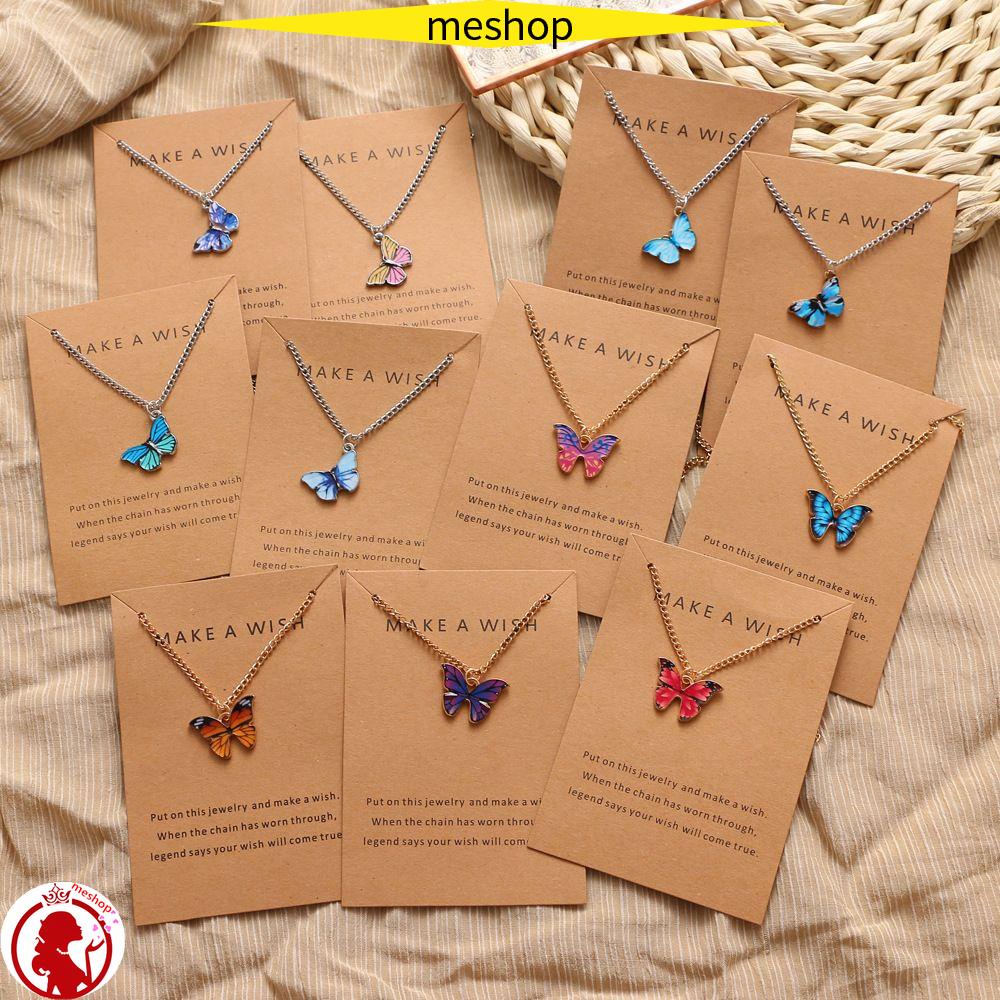 Quà Tặng Cho Tôi|Vòng cổ Mặt Hình Bướm Dễ Thương Phong Cách Hàn Quốc Cho Nữ