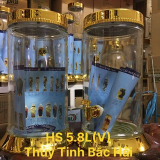 BÌNH THỦY TINH VÀ HŨ THỦY TINH NGÂM RƯỢU HS5.8L-THỦY TINH KHÔNG CHÌ- THỦY TINH BẮC HẢI