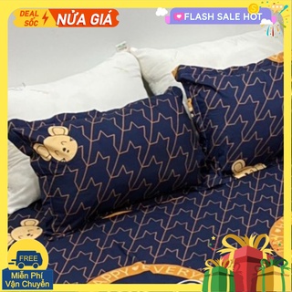 Vỏ gối nằm cotton poly 45x65cm Vải cotton poly,nhiều mẫu,chuột xanh than
