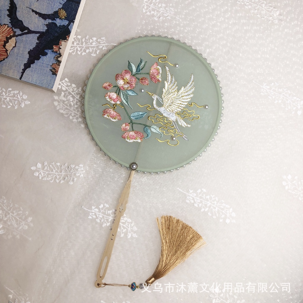 Tua Cổ Điển Trung Quốc Quạt trẻ em Quạt thêu tay