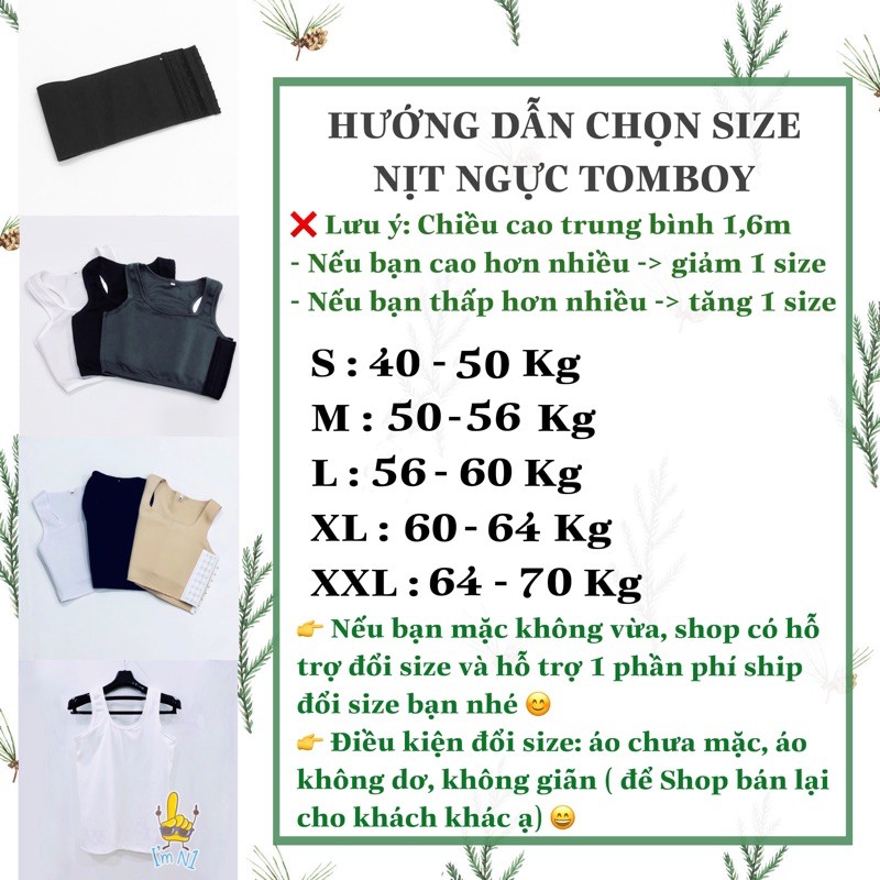 Áo Nịt Ngực Tomboy Dây Kéo