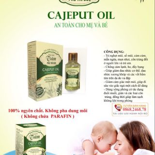 (Cam Kết Thiên Nhiên)_ dầu Tràm Cajeput Oil với tinh chất tràm thiên nhiên an toàn cho trẻ sơ sinh!
