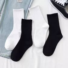 Tất nhún nam nữ cổ cao trắng đen nhiều màu MADELA ,vớ nam nữ trơn cao cổ nhiều màu