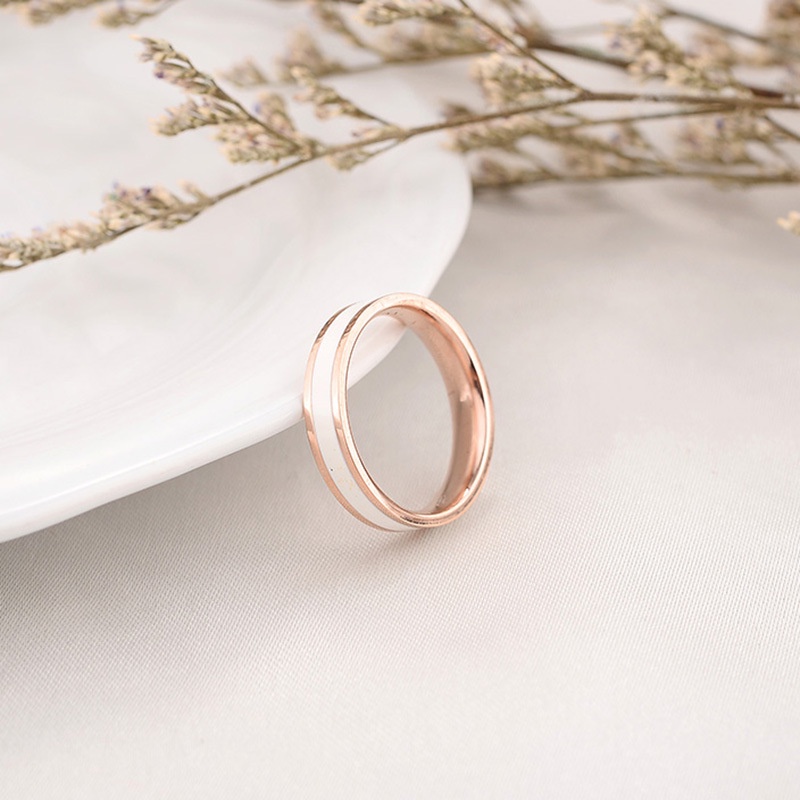 Nhẫn Cưới Cặp Màu Vàng Hồng Và Đen ECGIFT RI022 4mm