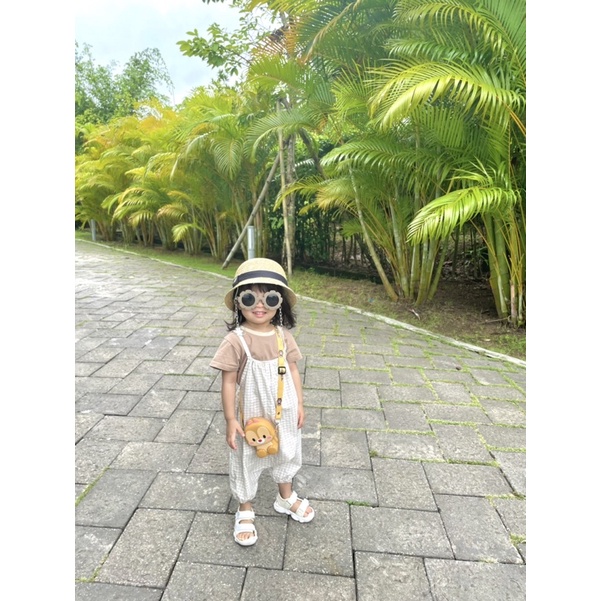 Mũ cói vành tròn Happy Price🇰🇷 cho bé trai và bé gái