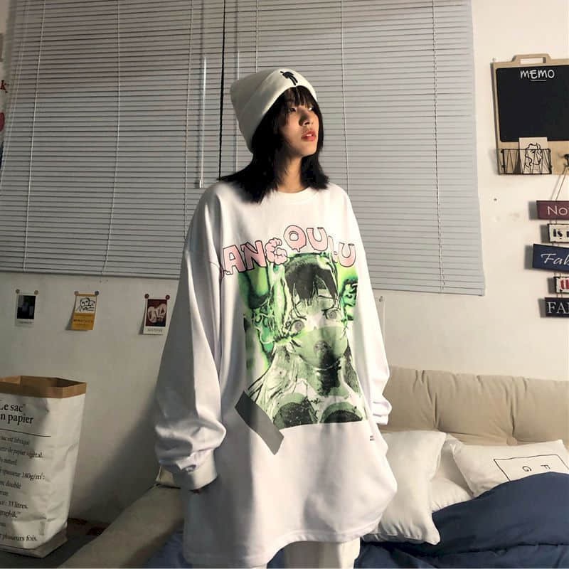 Áo thun dài tay nữ Bangouluo , Áo sweater ulzzang Tiger.86 LS22