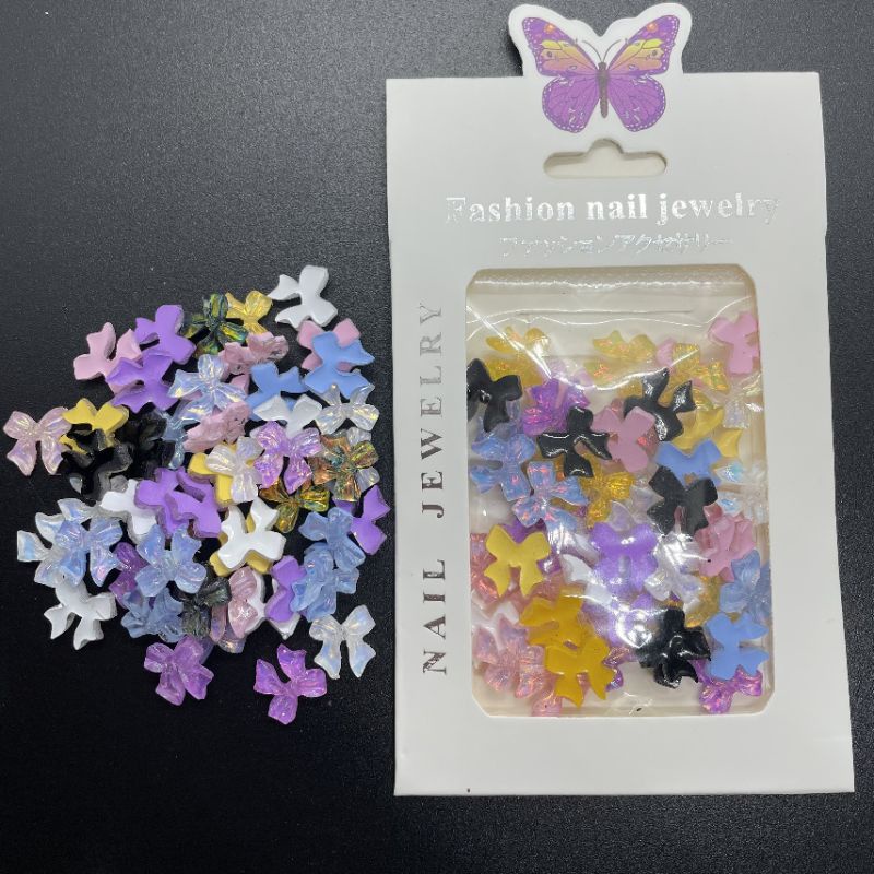 set charm nơ bớm gấu