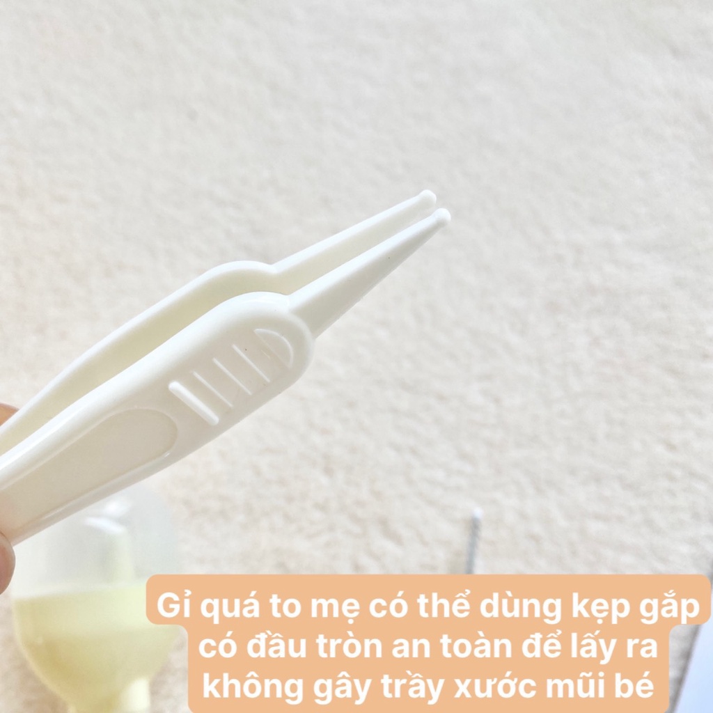 Dụng cụ hút mũi an toàn cho bé BABUU chính hãng Nhật Bản Tặng nhíp gắp gỉ mũi và cây vệ sinh cho bé Zimbababy