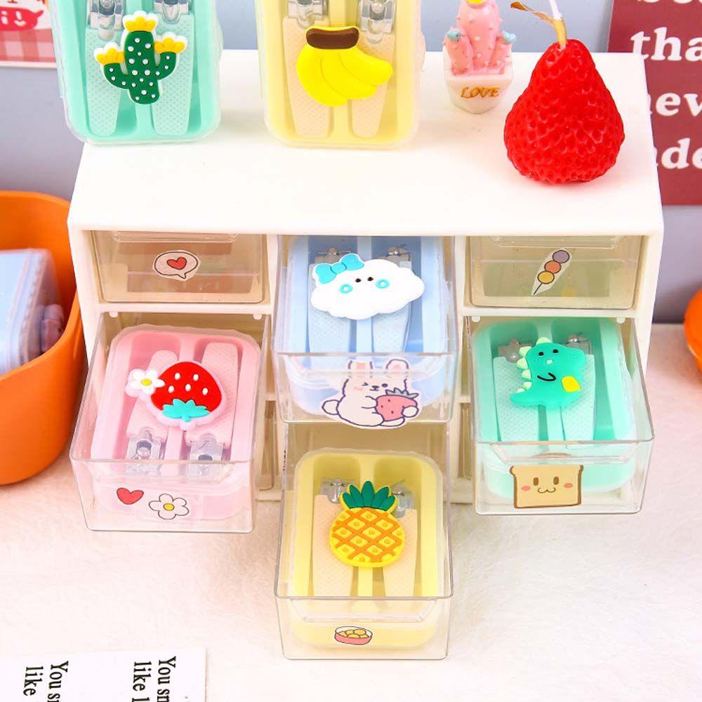 Skjk Bộ 2 Dụng Cụ Cắt Móng Tay Bằng Nhựa Và Thép Không Gỉ Họa Tiết Hoạt Hình Dễ Thương