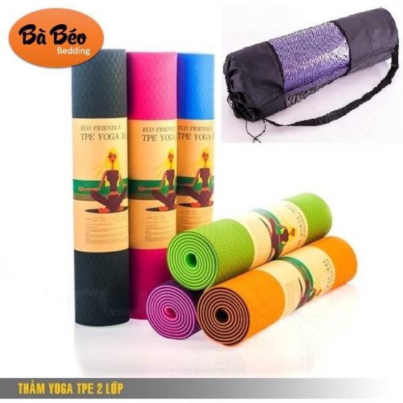 thảm tập yoga yoga pilates Thảm tập YOGA TPE 2 lớp dày 6mm