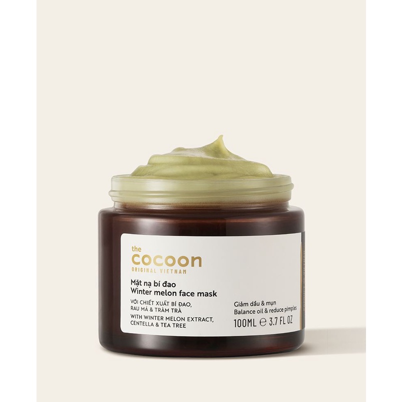 Mặt nạ bí đao Cocoon Winter Melon Face Mask giảm dầu & mụn 30ml