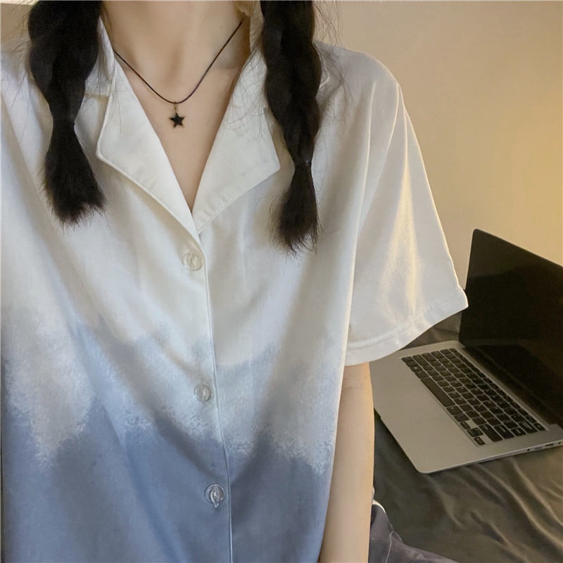 Bộ Đồ Ngủ Tay Ngắn Chất Liệu Cotton Nhẹ Thời Trang Mùa Hè Cho Nữ