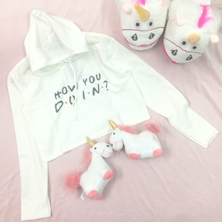 [Ảnh thật] Hoodie croptop (38-52kg). how you do in
