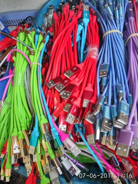 Dây sạc ngắn màu các chân Samsung , galaxy iPhone...