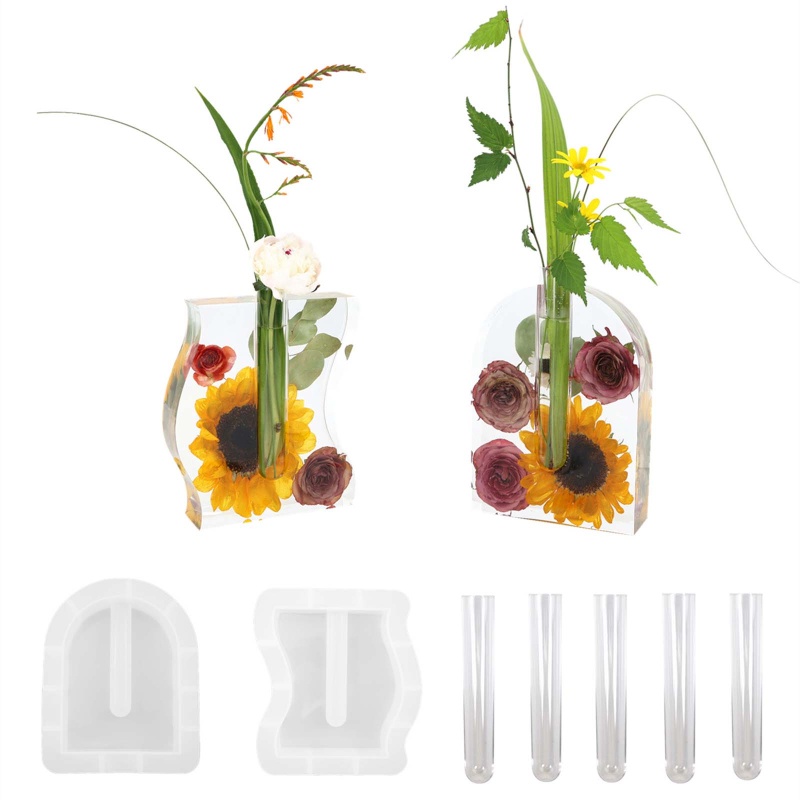 Khuôn Silicone Làm Bình Hoa Epoxy Resin