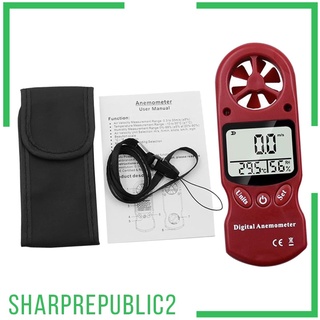 Digital Anemometer Handheld Wind Speed Meter for Measuring Wind Speed Black