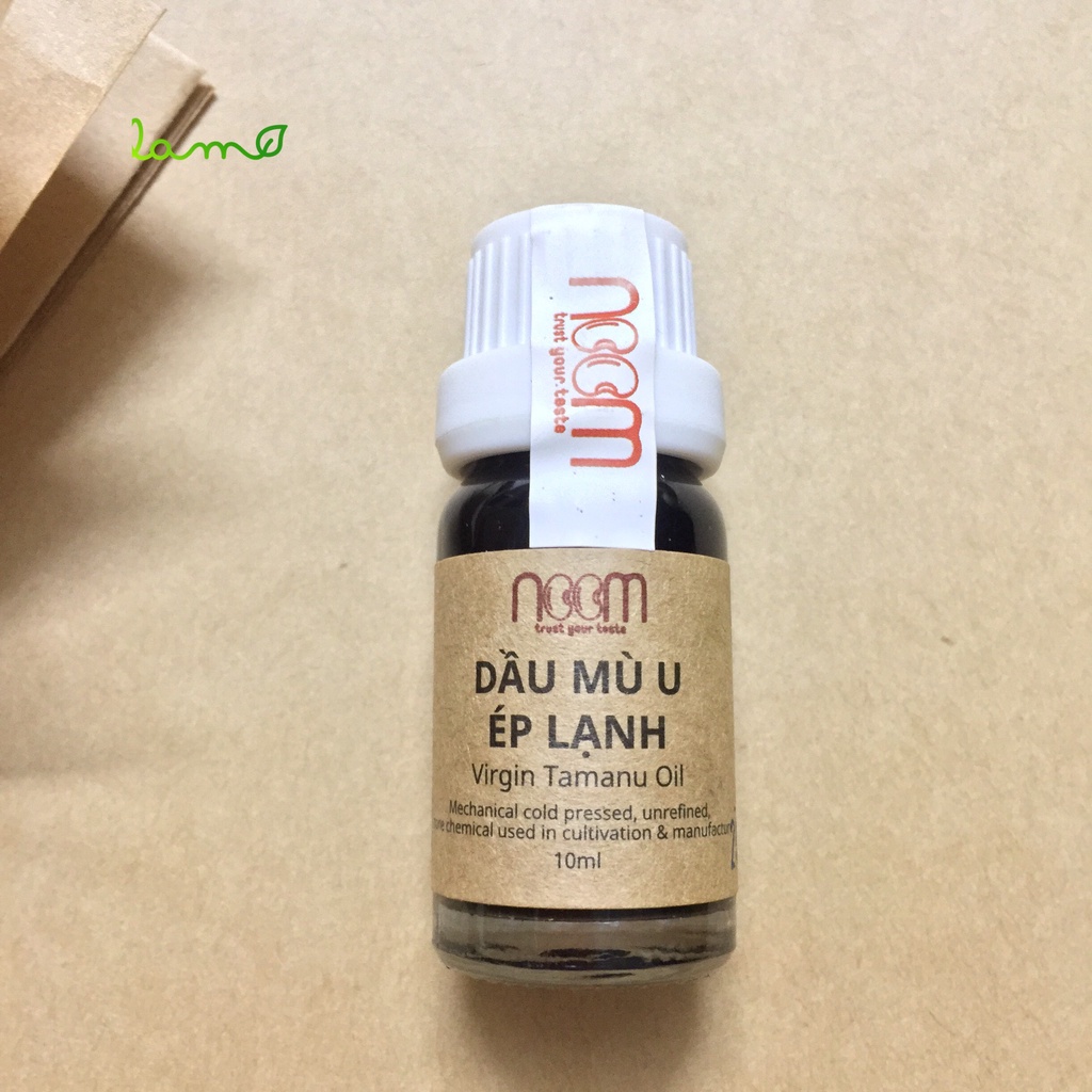 Dầu mù u ép lạnh nguyên chất 10ml (Noom) – Mờ sẹo – Phục hồi da – Dưỡng tóc – Cold-pressed VirginTemanu oil