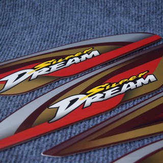 [HUYỀN THOẠI MỘT THỜI] TEM DÁN XE SUPER DREAM ĐỜI 2001 3 LỚP CAO CẤP (MÀU NÂU ĐẬM)