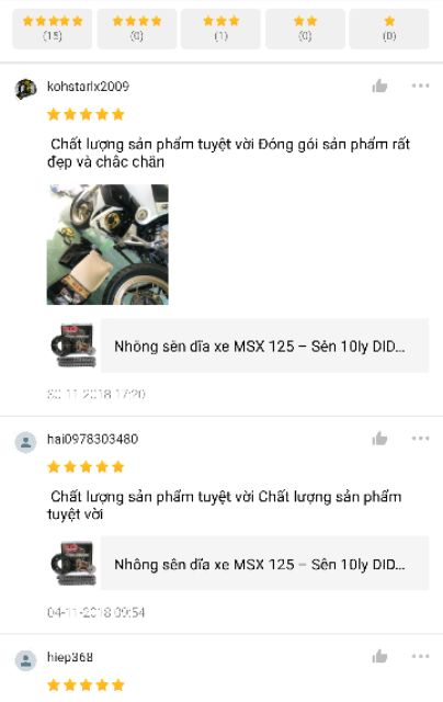 Nhông sên dĩa xe MSX 125 – Sên 10ly DID HDS