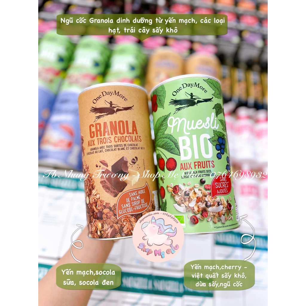 Ngũ cốc Granola dinh dưỡng từ các loại hạt và trái cây sấy khô