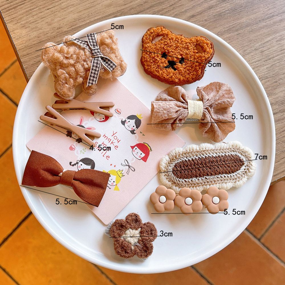 Set kẹp tóc BB hình gấu bông dễ thương dành cho bé gái