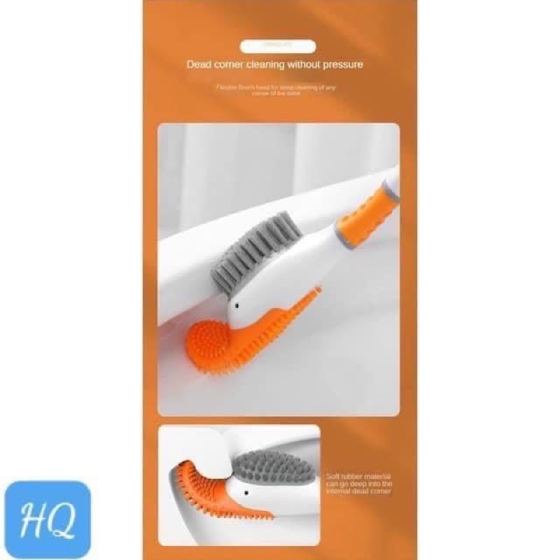 Chổi cọ bồn cầu toilet hình con vịt thông minh chất liệu silicon giúp cọ rửa chà nhà vệ sinh tiện lợi , chổi cọ WC