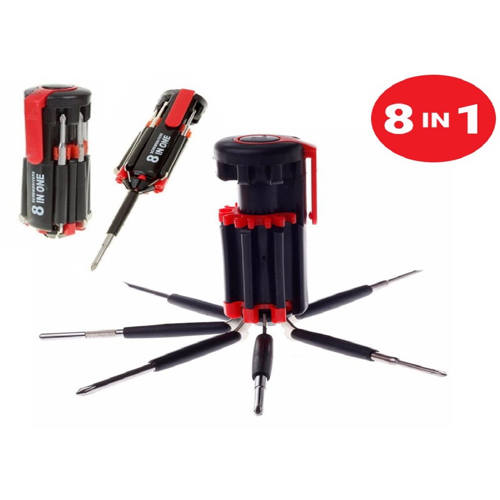 [FREESHIP] Bộ vặn ốc vít đa năng 8IN1 có đèn led đa năng