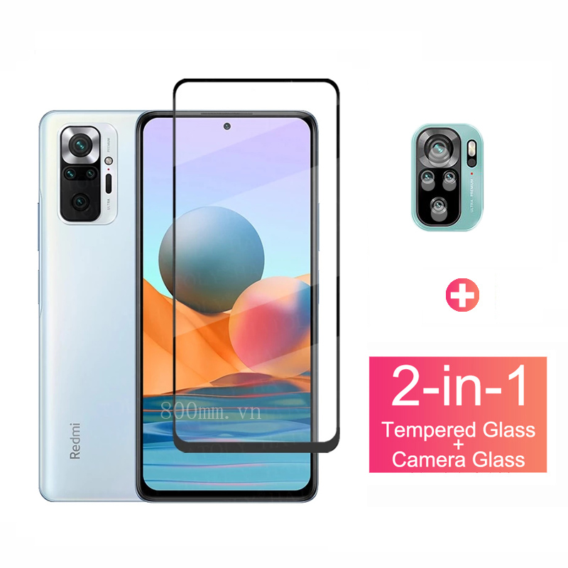 Xiaomi Redmi Note 10 Screen Protector Tempered Glass For Redmi Note10 9T 9S 9 Pro Mi 10T Pro Lite Poco M3 X3 NFC Full Coverage Screen Protector + Camera Lens Protector