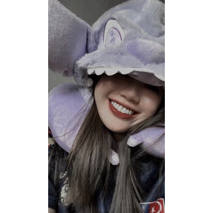 Gối cổ có mũ hình gấu bông Stitch - Lio and Stitch Disney