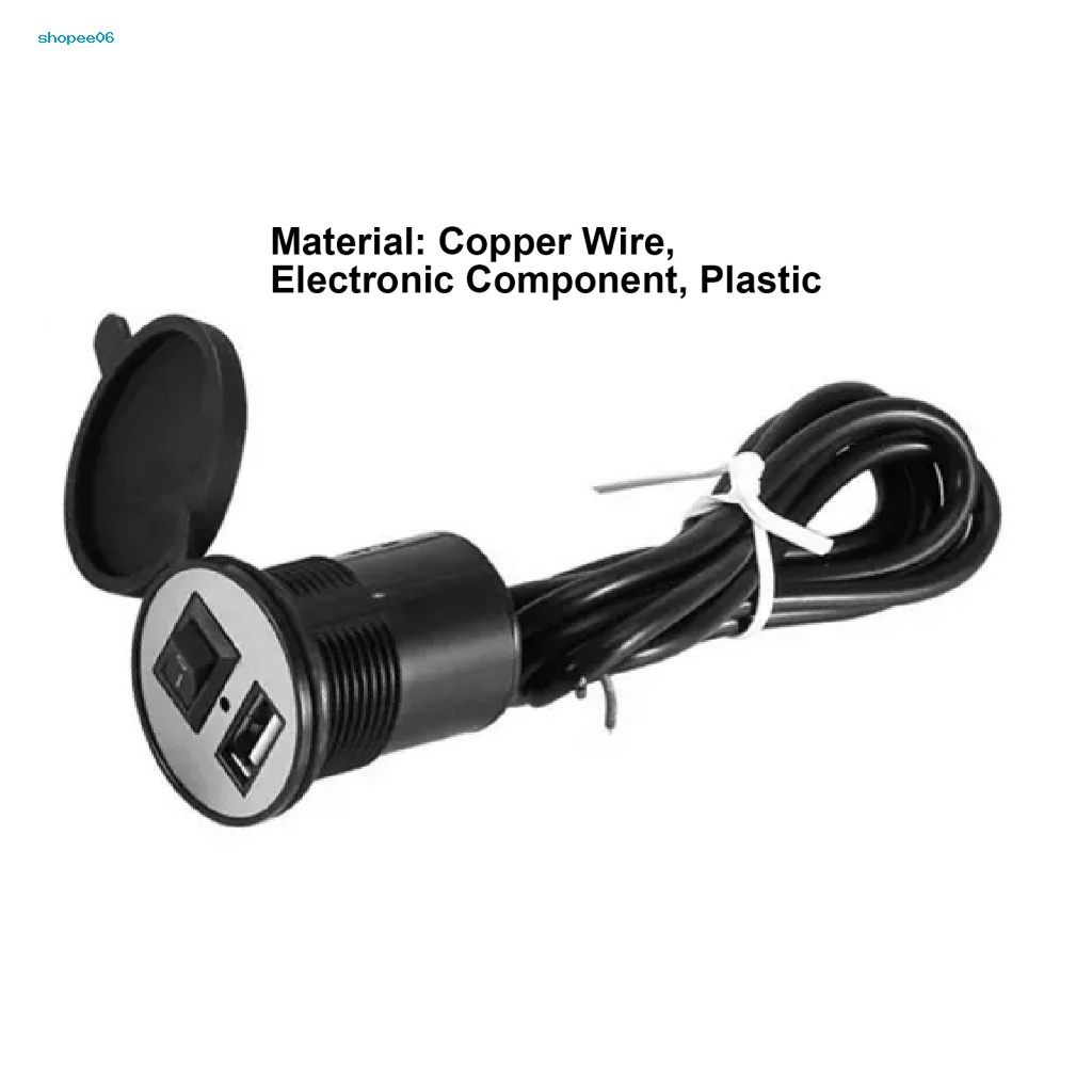 Cục Sạc Điện Thoại USB Chống Nước Chịu Nhiệt Cho Xe Máy