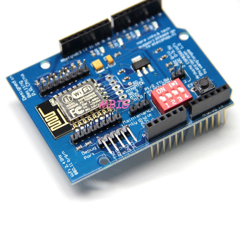 MG ESP8266 ESP-12E UART WIFI Wireless Shield TTL Converter For Arduino UNO R3 Mega @vn