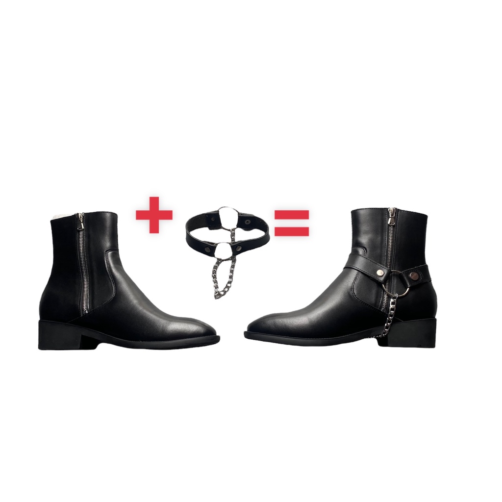 Straps da bò đeo boots tháo lắp linh hoạt