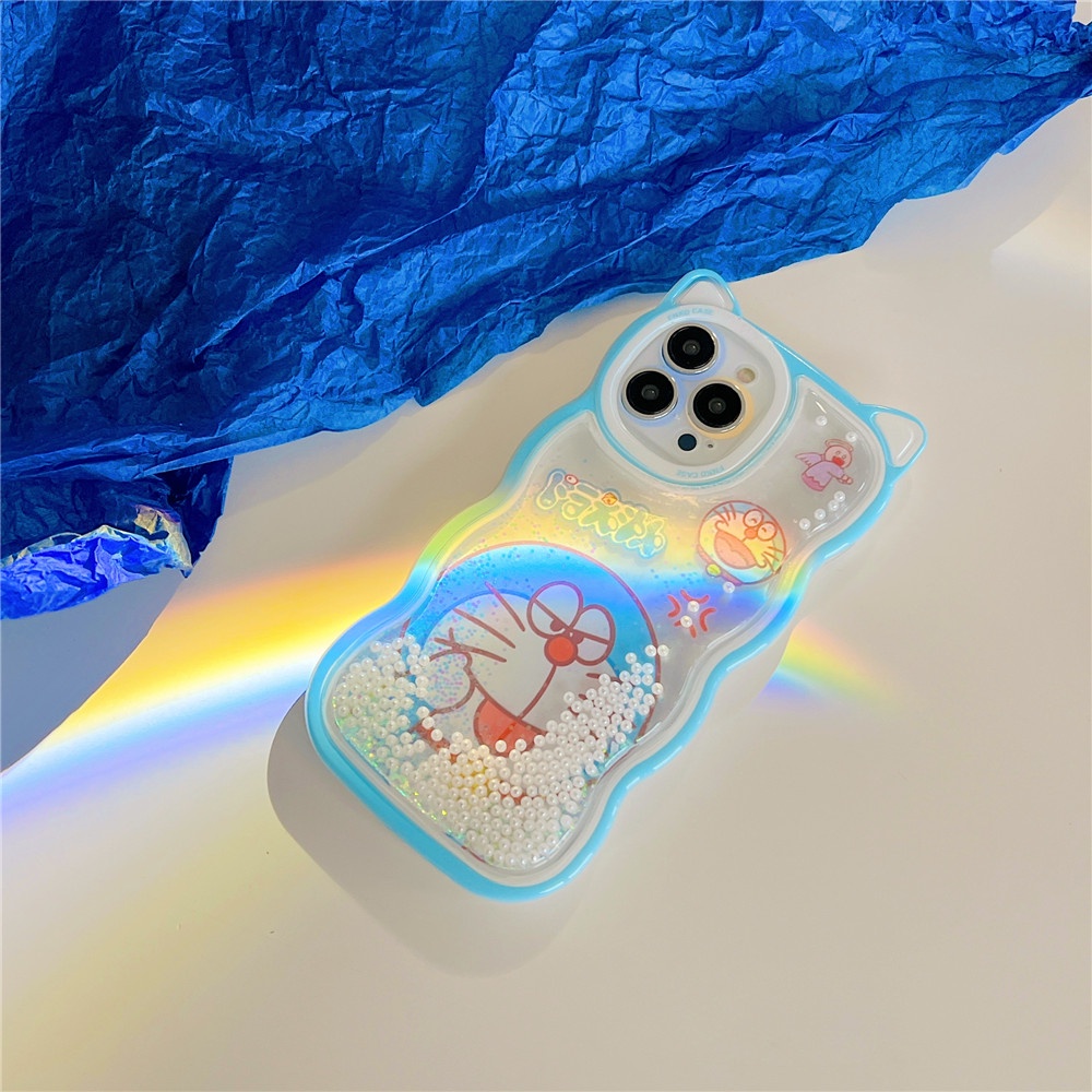 Ốp Điện Thoại TPU Silicon Mềm Họa Tiết Cát Chảy Hình Tai Mèo Cho iPhone 11 12 13 Pro Max 12Pro 13Pro X XS Max XR 7 8 Plus