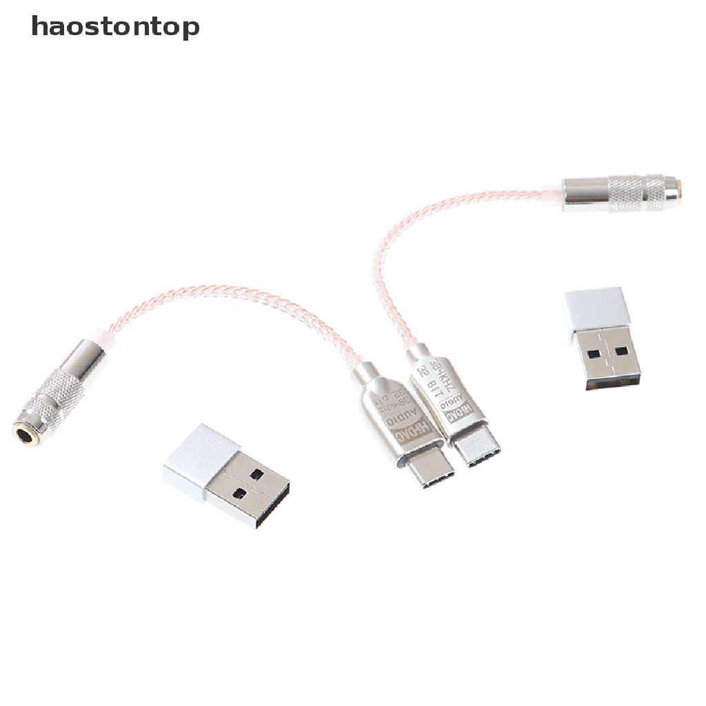 Haostontop Type-C to 3.5mm 32 Bit/384kHz DSD64/128 HiFi DAC Audio Adapter 
 VN