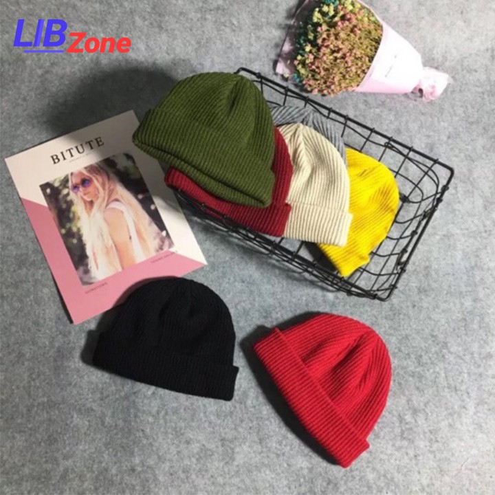 Mũ Len Beanie Cá Tính Unisex - Nón Len Trơn Hàn Quốc Thời Trang
