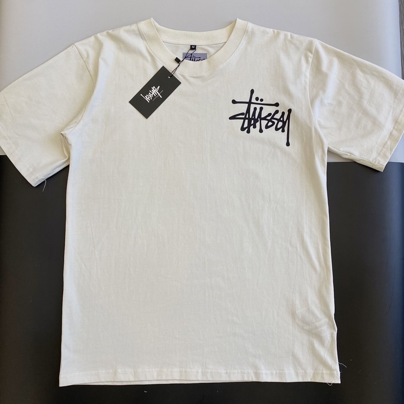 Áo Thun Stussy Tay Lở Bape Màu Kem Be Đen Vintage Đa Dạng Mẫu Nhiều Kiểu
