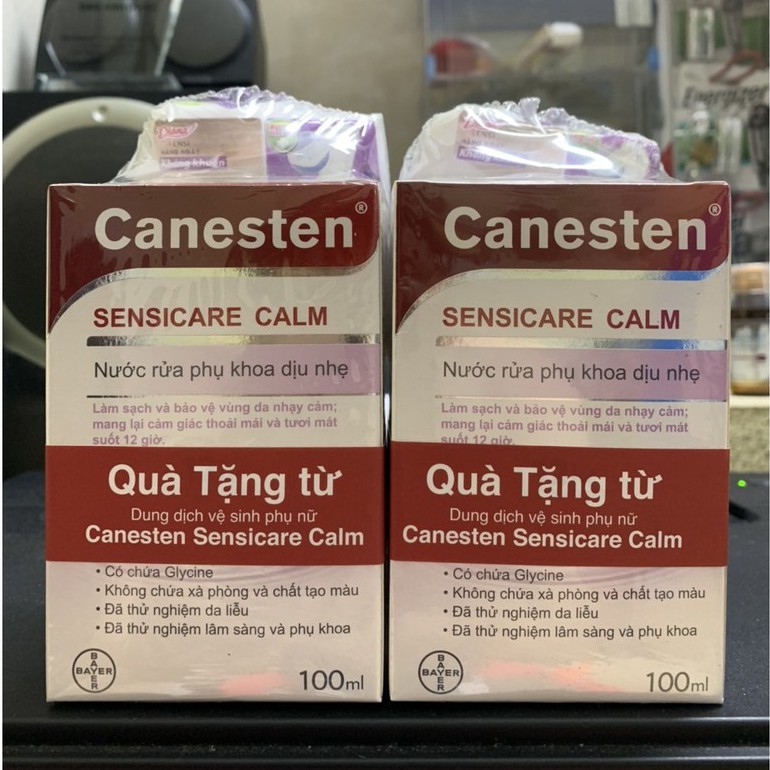 CANESTEN 100ML - DUNG DỊCH VỆ SINH PHỤ NỮ - tặng kèm 2 BVS Diana trị giá 14k