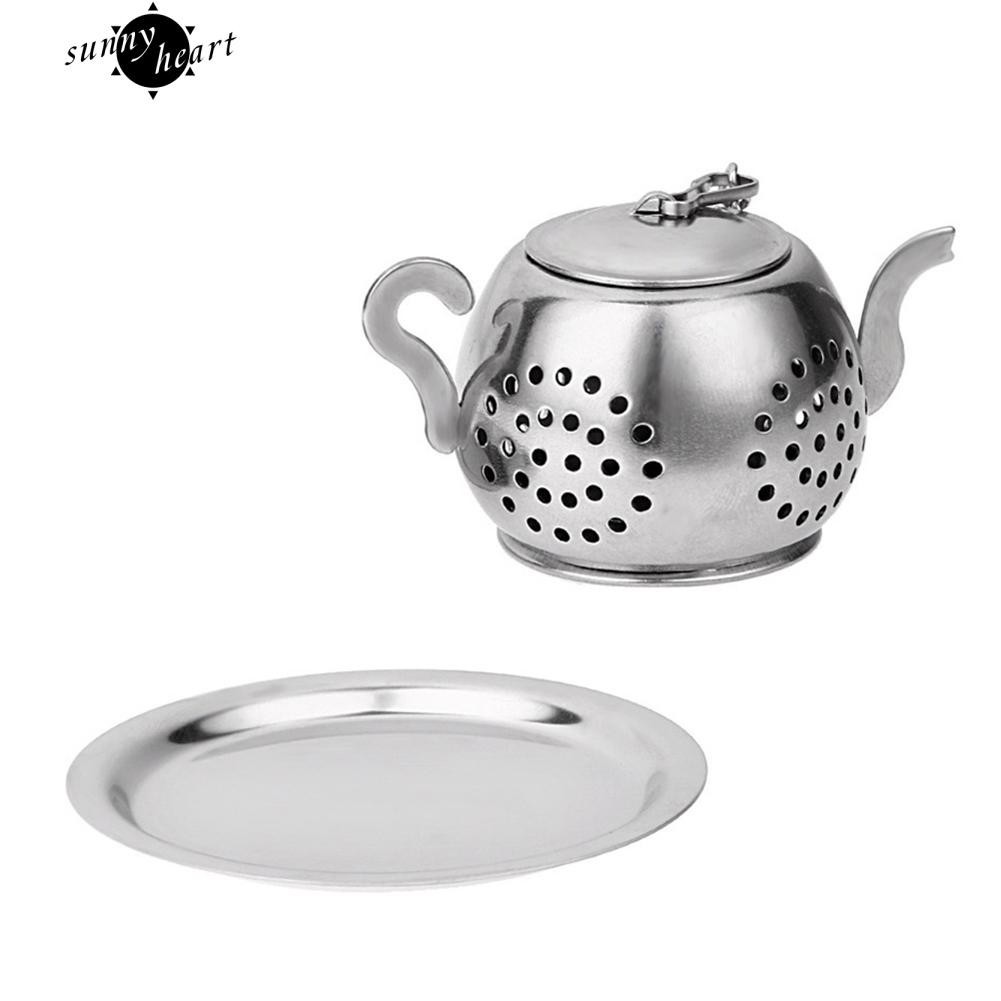Dụng cụ lọc trà hình ấm trà bằng thép không gỉ