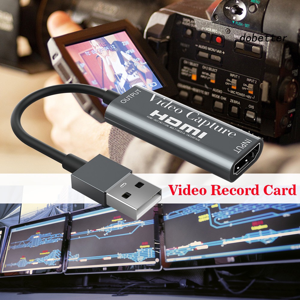 DOH_USB 2.0 to HDMI 1080P Video Capture Card Live Streaming Recorder Box Adapter