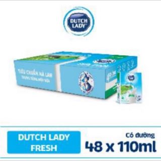 Thùng Sữa Tươi Cô Gái Hà Lan Có Đường 110ml x 48 hộp