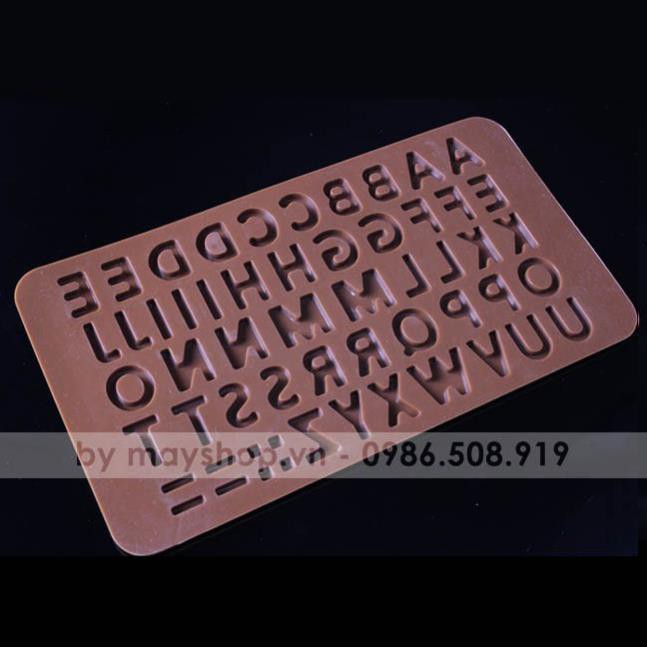 Khuôn silicone BẢNG CHỮ CÁI MỎNG