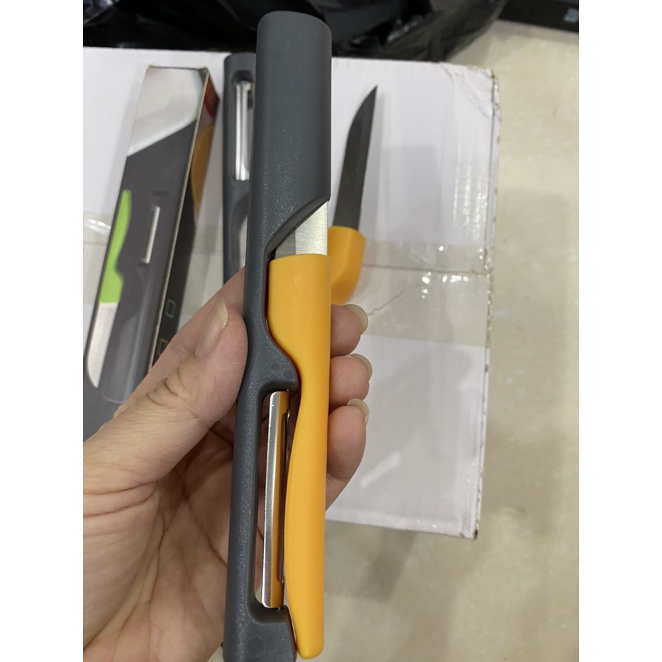 Dao cắt gọt trái cây 2 trong 1 có võ bọc