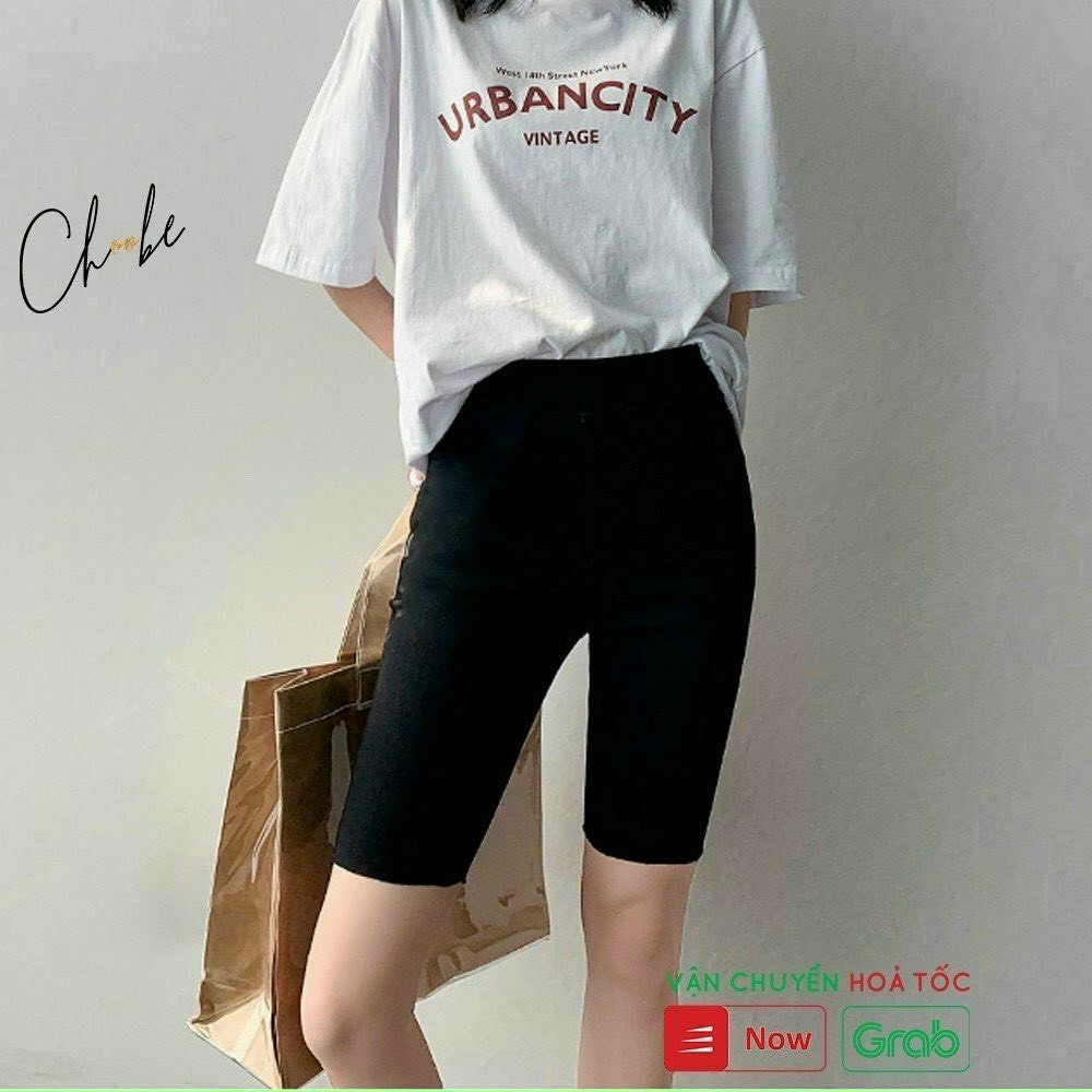 Quần legging lửng thái phong cách legging ngố đùi thái cạp chun siêu mịn thể thao, gym, đi chơi co dãn năng động 123shop