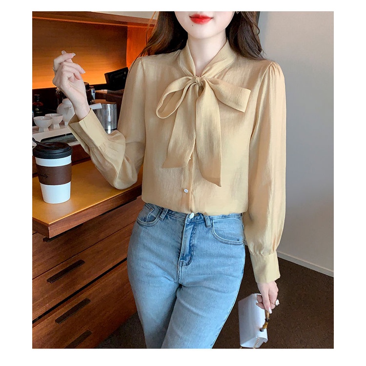 Áo Sơ Mi Chiffon Tay Dài Thời Trang Mùa Thu Dành Cho Nữ