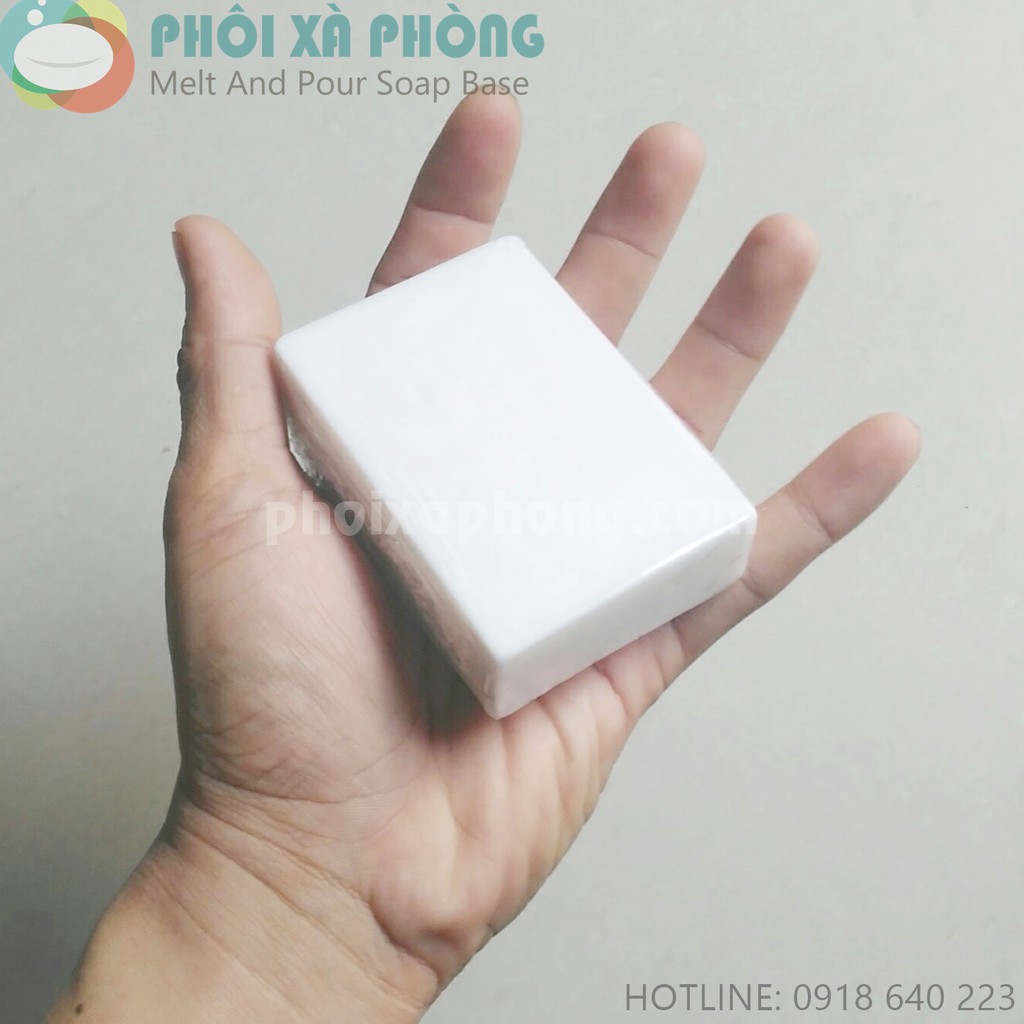 Phôi xà phòng Glycerin Trắng (100gram)| White Glycerin Melt and Pour Soap Base (100gram)