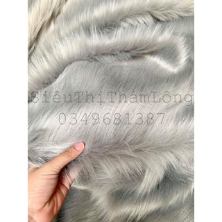 THẢM LÔNG CHỤP HÌNH, TRANG TRÍ MÀU XÁM TRO CAO CẤP 1mx1m6