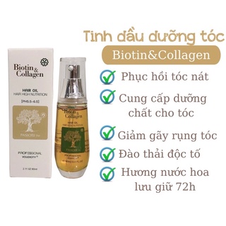 Tinh Dầu Dưỡng Tóc Biotin & Collagen Voudioty Hair High Nutrition Dưỡng Tóc Siêu Mềm Mượt 60ML