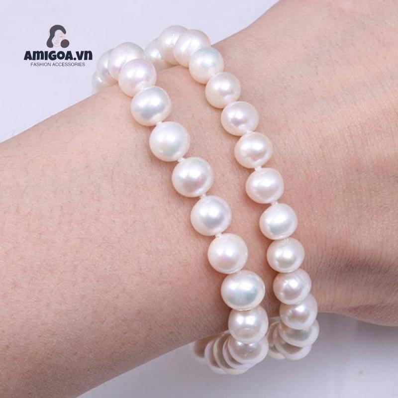 Vòng Tay Hạt Ngọc Trai 8MM Co Giãn